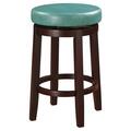 Linon Home Dcor 24 in. Maya Teal Counter Stool 98352TEA-01-KD